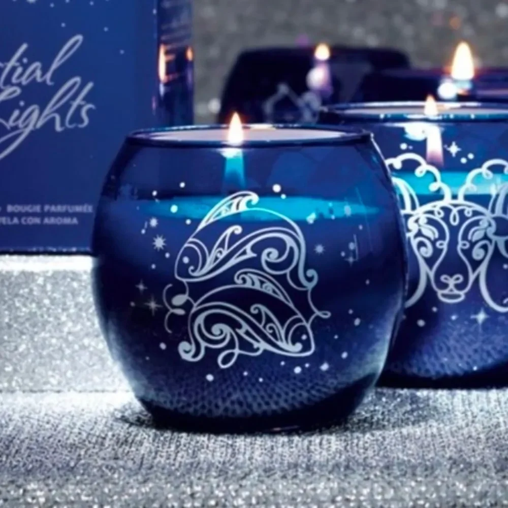🩵NIB PartyLite Pisces Celestial Lights 7.8oz Scented Candle